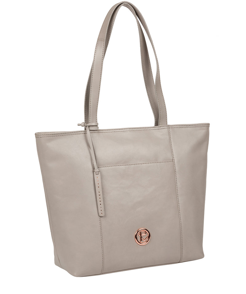 'Pimm' Grey Leather Tote Bag image 5