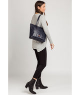 'Pimm' Navy Leather Tote Bag image 2