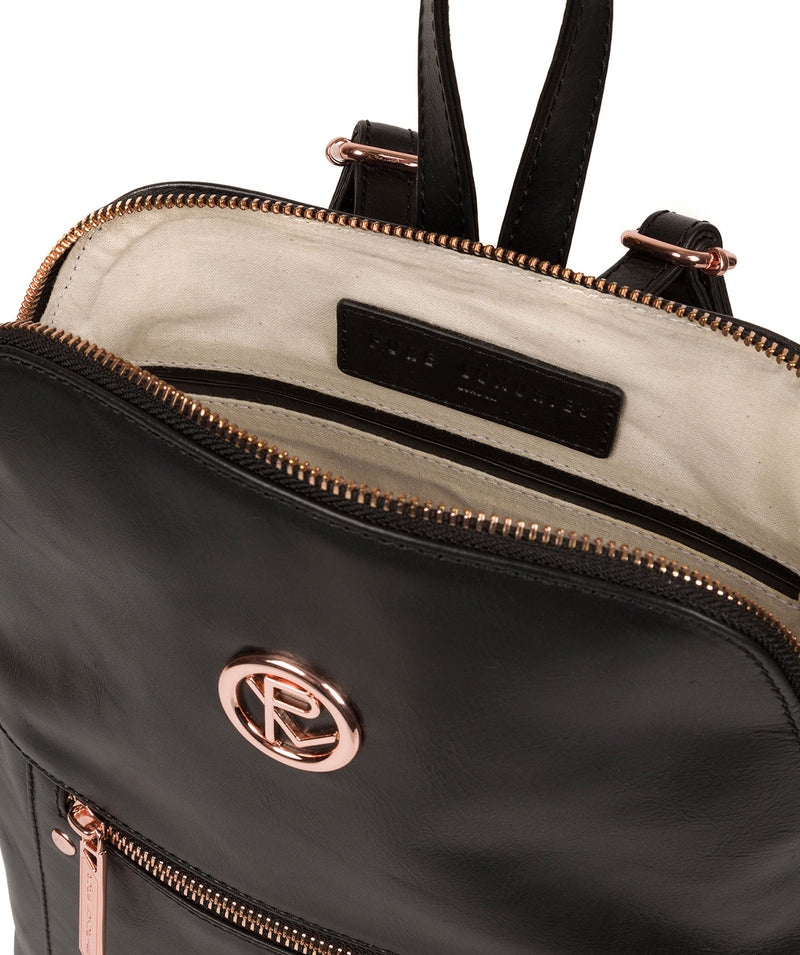 'Rubens' Black Leather Backpack image 4