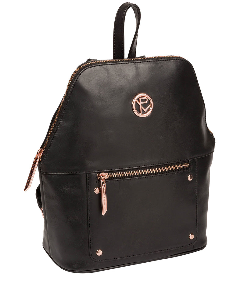 'Rubens' Black Leather Backpack image 5