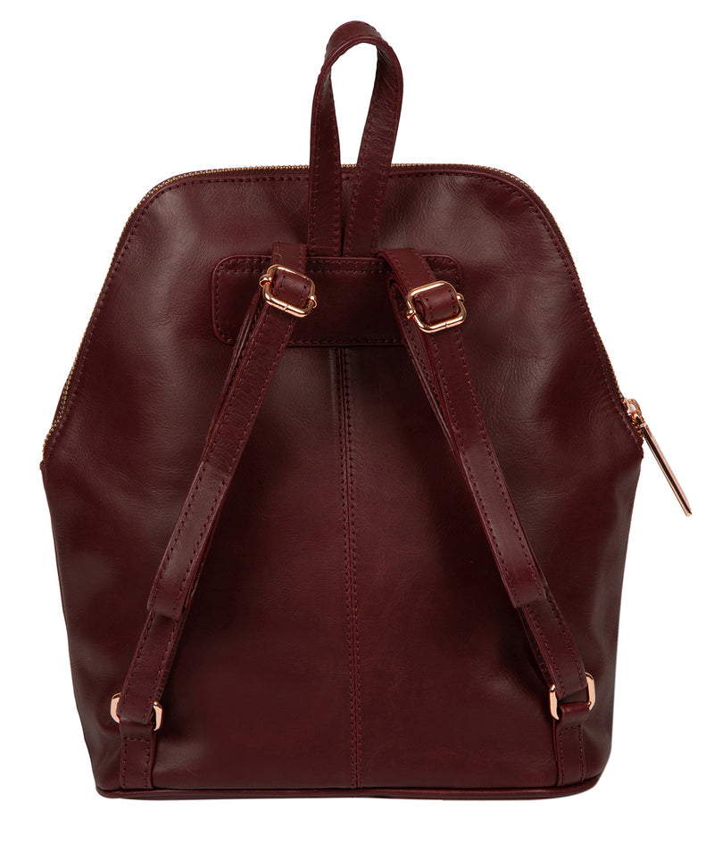 'Rubens' Burgundy Leather Backpack image 3