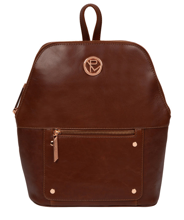 'Rubens' Cognac Leather Backpack image 1