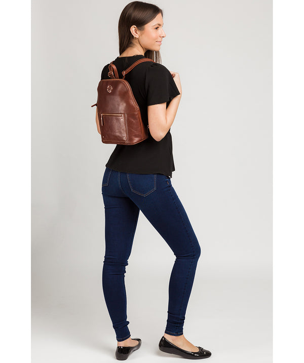 'Rubens' Cognac Leather Backpack image 2