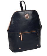 'Rubens' Navy Leather Backpack image 5