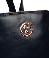 'Rubens' Navy Leather Backpack image 6