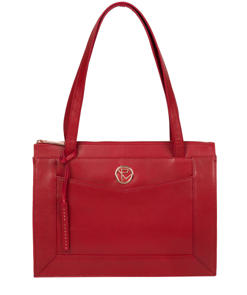 'Zoffany' Cherry Leather Handbag image 1