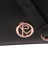 'Byrne' Black Leather Cross Body Bag image 6