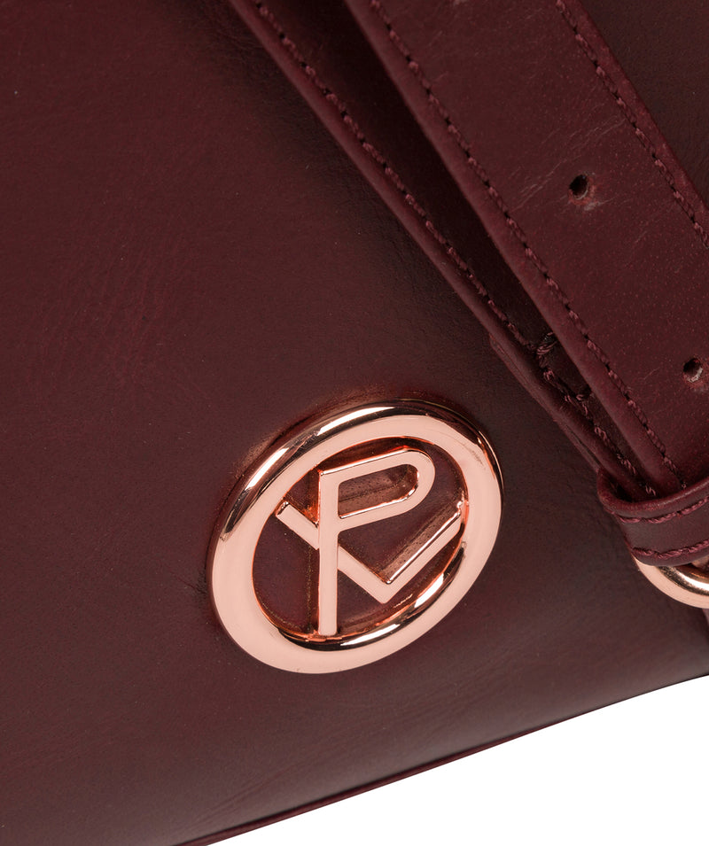 'Byrne' Burgundy Leather Cross Body Bag image 6