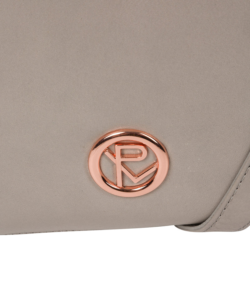 'Kahlo' Grey Leather Cross Body Bag Pure Luxuries London