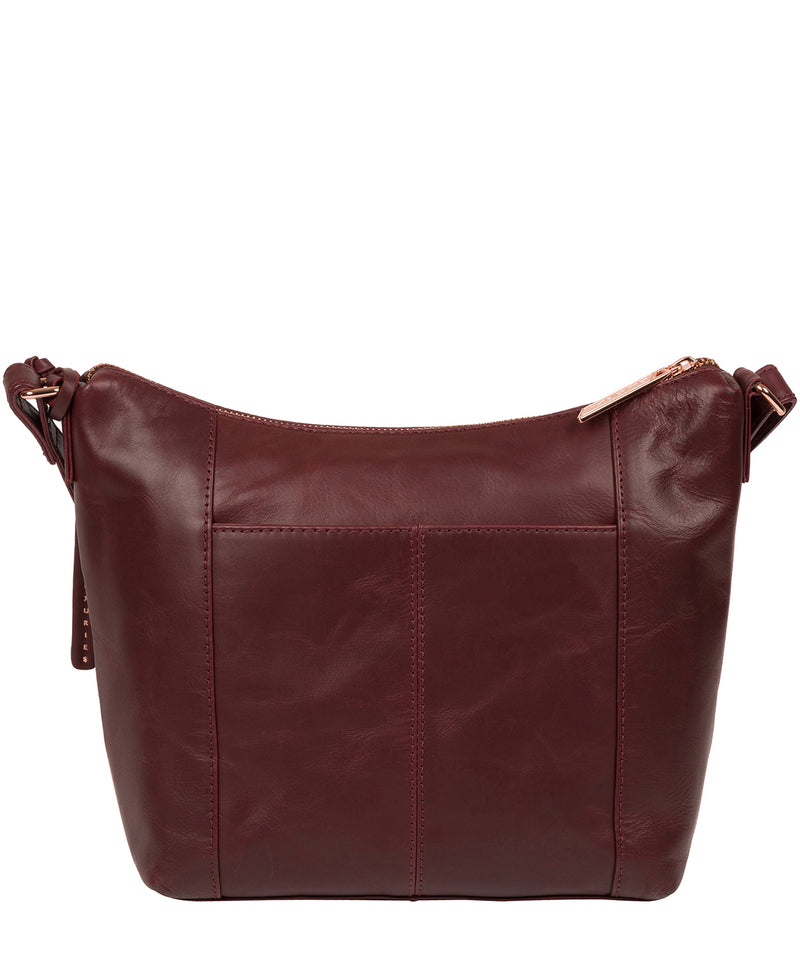 'Monamy' Burgundy Leather Shoulder Bag image 3