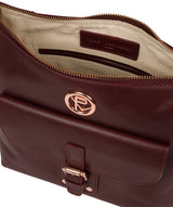 'Monamy' Burgundy Leather Shoulder Bag image 4
