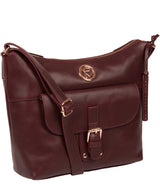 'Monamy' Burgundy Leather Shoulder Bag image 5