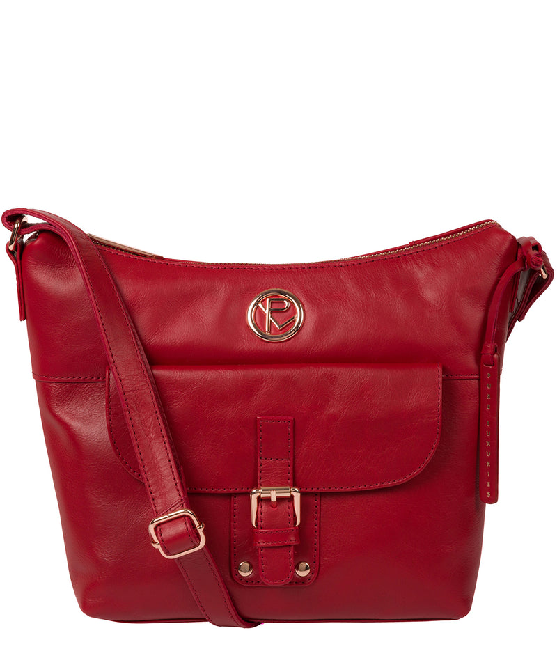 'Monamy' Cherry Leather Shoulder Bag image 1