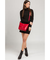 'Monamy' Cherry Leather Shoulder Bag image 2