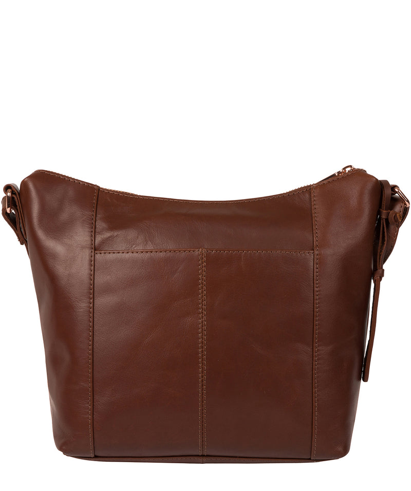'Monamy' Cognac Leather Shoulder Bag image 3