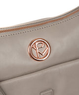 'Monamy' Grey Leather Shoulder Bag image 6