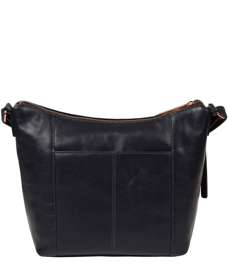 'Monamy' Navy Leather Shoulder Bag image 3