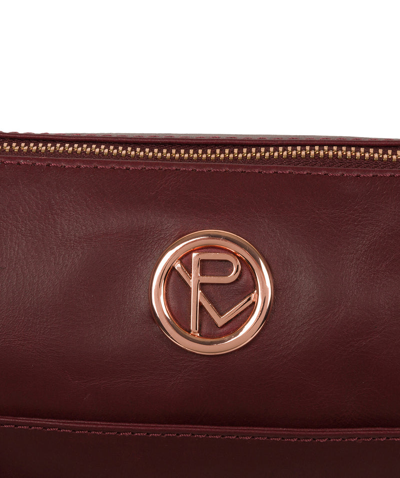 'Miro' Burgundy Leather Shoulder Bag image 6