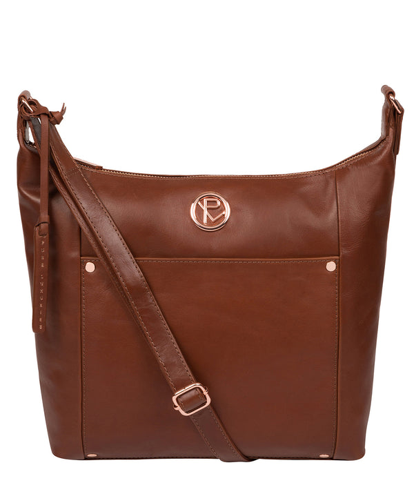 'Miro' Cognac Leather Shoulder Bag image 1