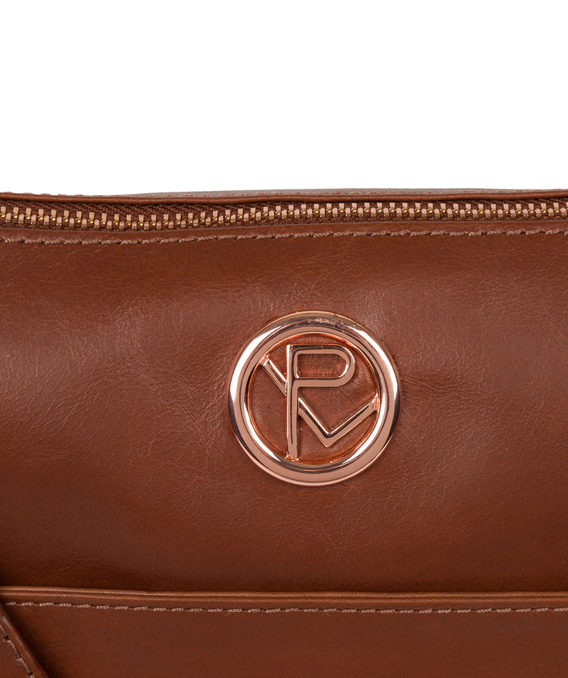 'Miro' Cognac Leather Shoulder Bag image 6