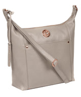 'Miro' Grey Leather Shoulder Bag image 5
