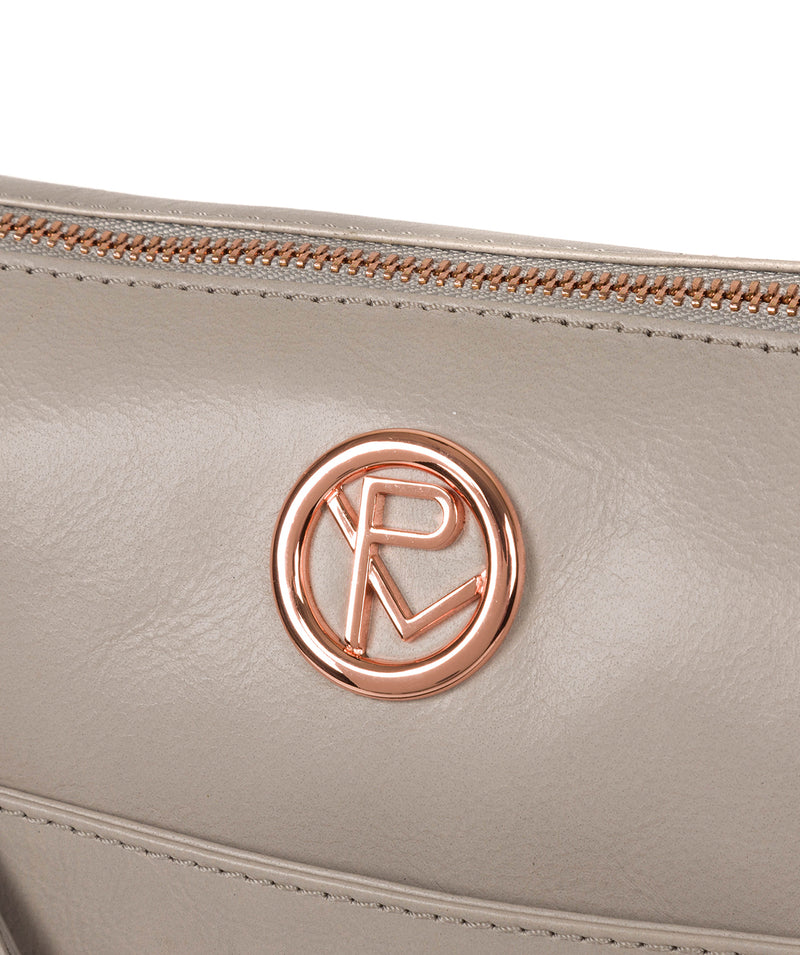 'Miro' Grey Leather Shoulder Bag image 6