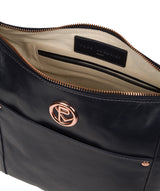 'Miro' Navy Leather Shoulder Bag image 4