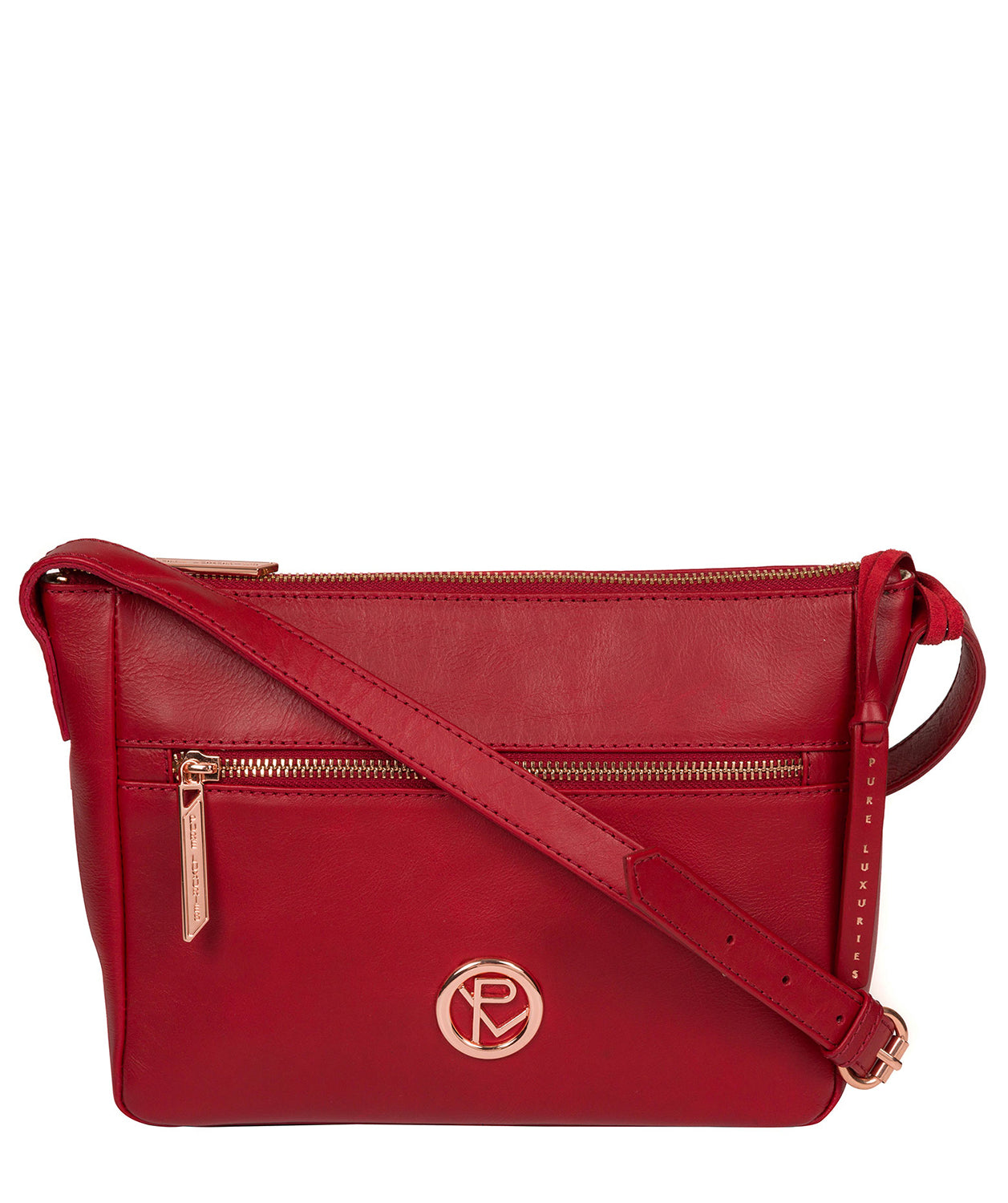 Red Leather Crossbody Bag 'Matisse' by Pure Luxuries – Pure Luxuries London