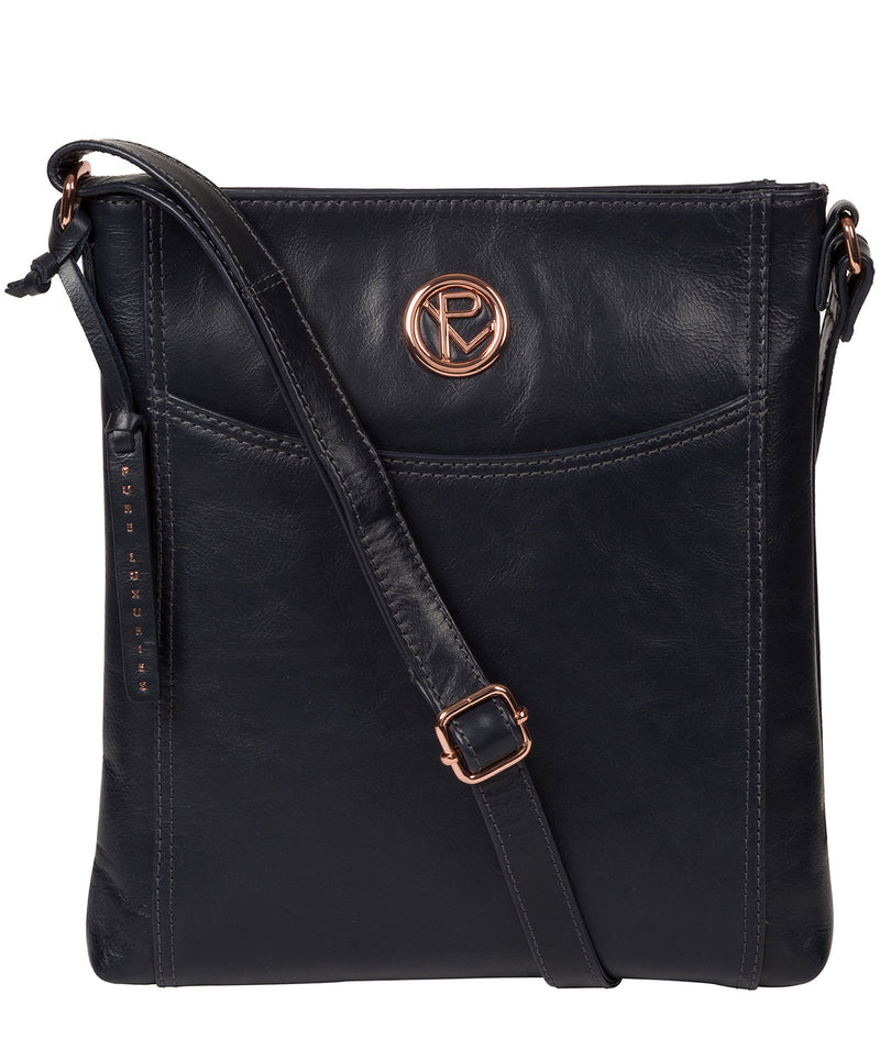 'Gilpin' Navy Leather Cross Body Bag image 1