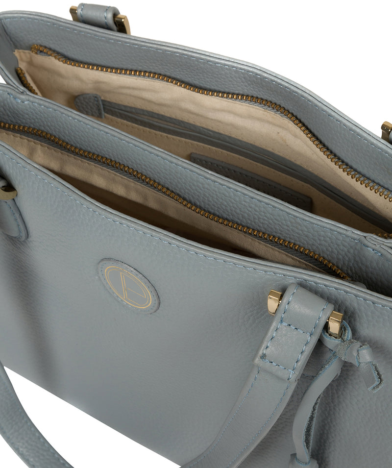 'Milana' Cashmere Blue Leather Handbag image 4