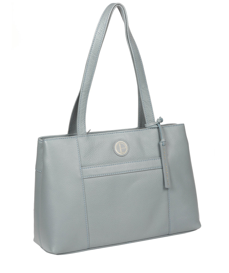 'Mist' Cashmere Blue Leather Handbag image 5