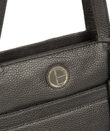 'Mist' Metallic Dark Silver Leather Handbag image 6