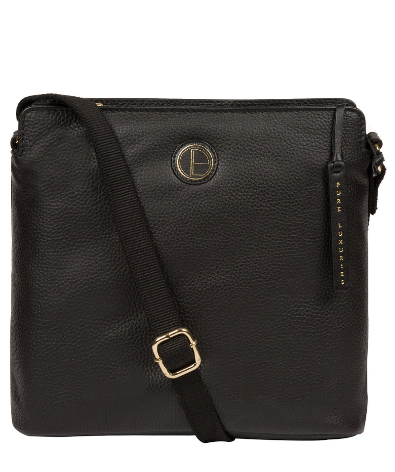'Holly' Black Leather Cross Body Bag image 1