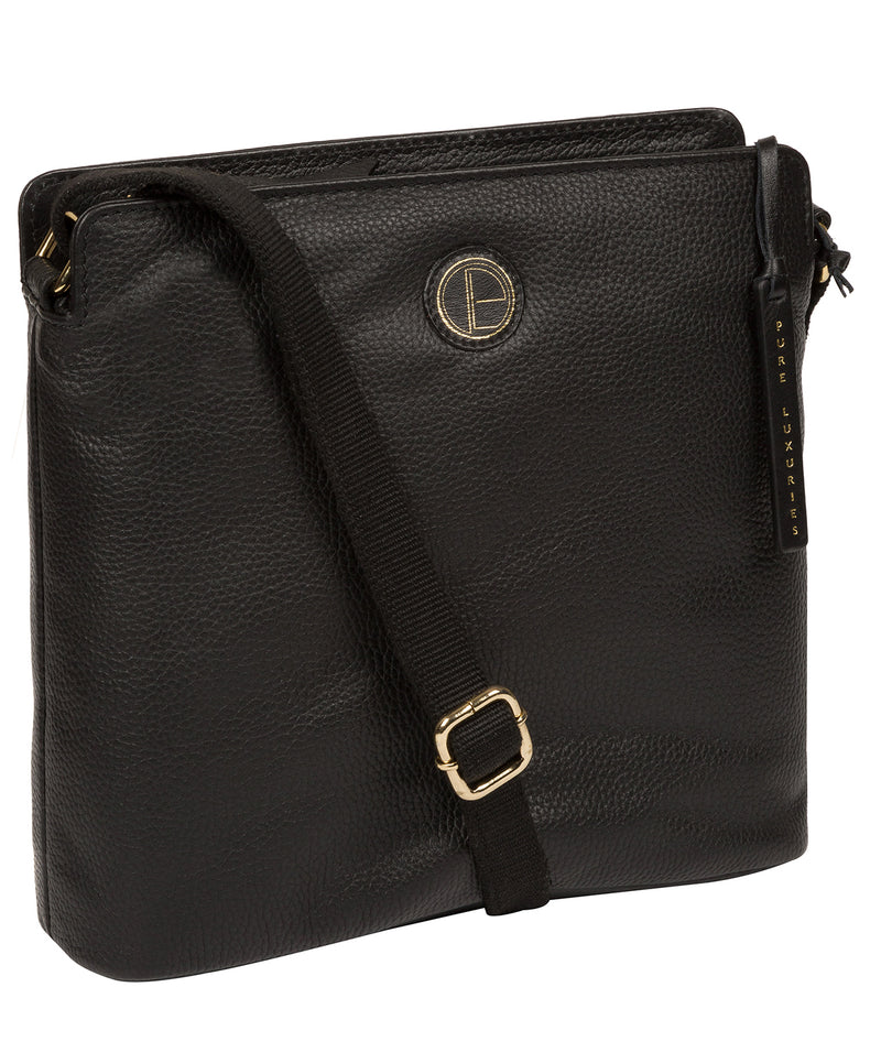 'Holly' Black Leather Cross Body Bag image 5
