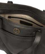 'Dusk' Metallic Dark Silver Leather Shoulder Bag image 4