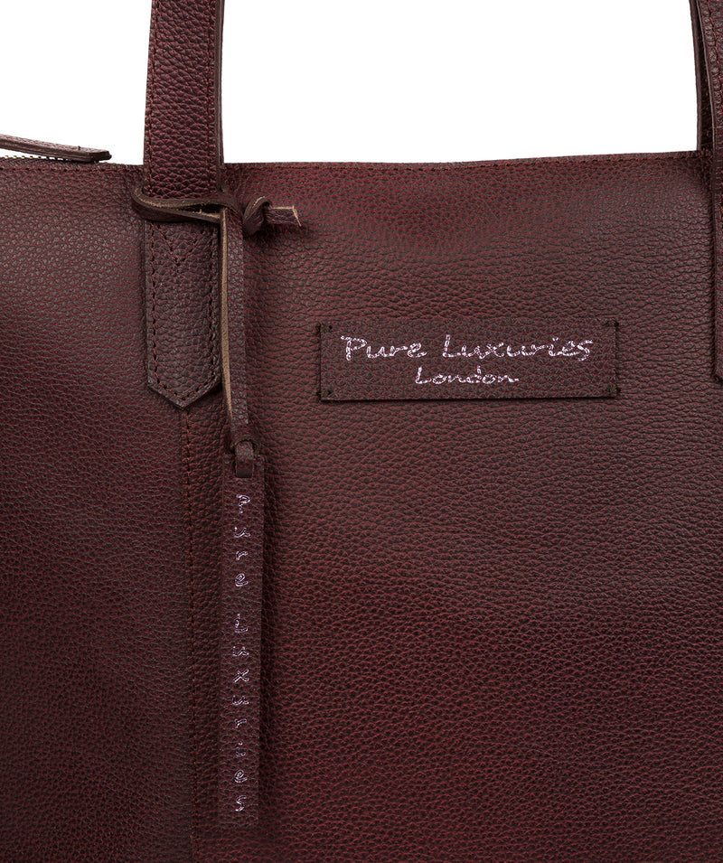 'Blendon' Oxblood Leather Tote Bag image 6