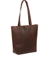 'Blendon' Walnut Leather Tote Bag image 3