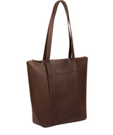 'Blendon' Walnut Leather Tote Bag image 5