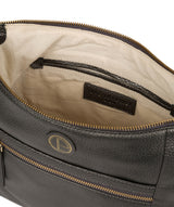 'Sequoia' Metallic Dark Silver Leather Shoulder Bag image 4