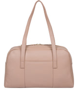 'Pitunia' Metallic Blush Pink Leather Handbag image 3