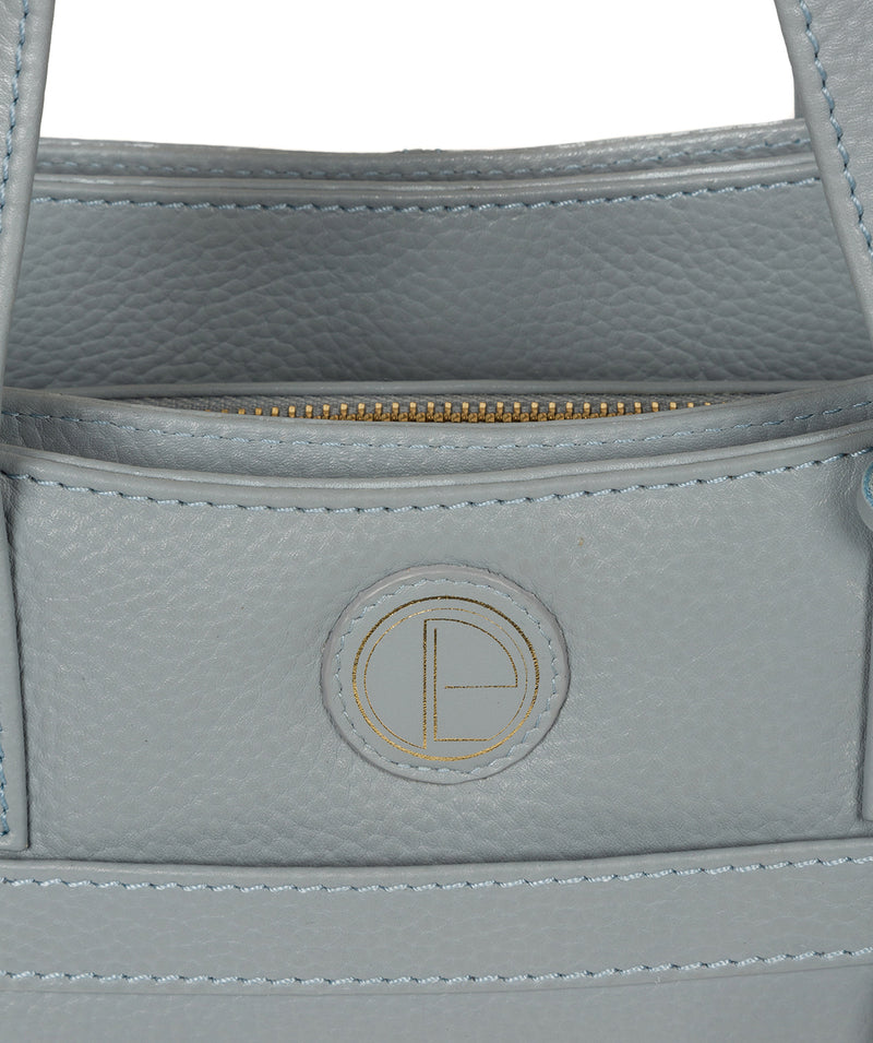 'Henna' Cashmere Blue Leather Handbag image 7