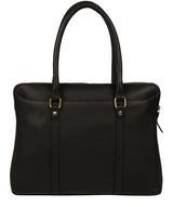 'Clio' Black Leather Workbag