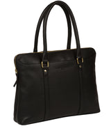 'Clio' Black Leather Workbag