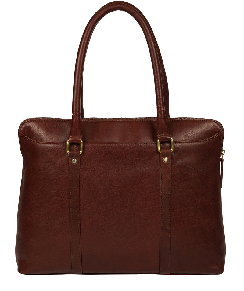 'Clio' Chestnut Leather Workbag