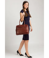 'Harmonia' Chestnut Leather Workbag  image 2