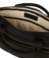 'Athenia' Black Leather Workbag