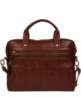'Athenia' Chestnut Leather Workbag