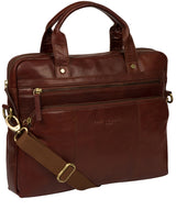'Athenia' Chestnut Leather Workbag  image 5