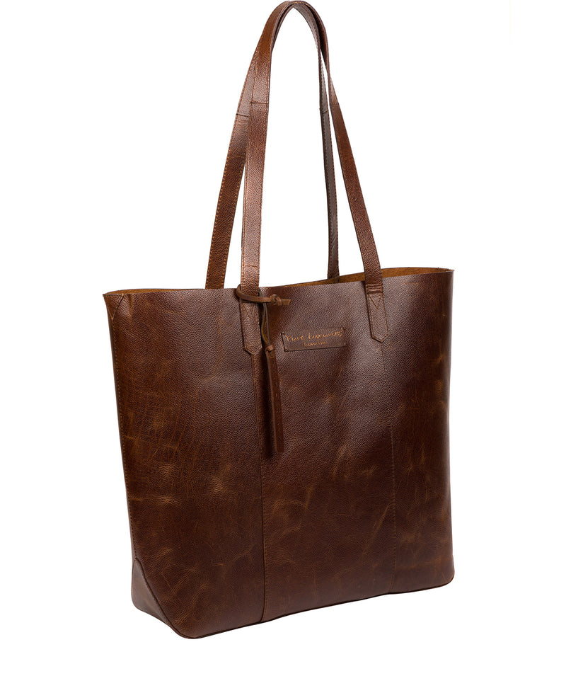 'Bankside' Vintage Brown Leather Tote Bag image 5