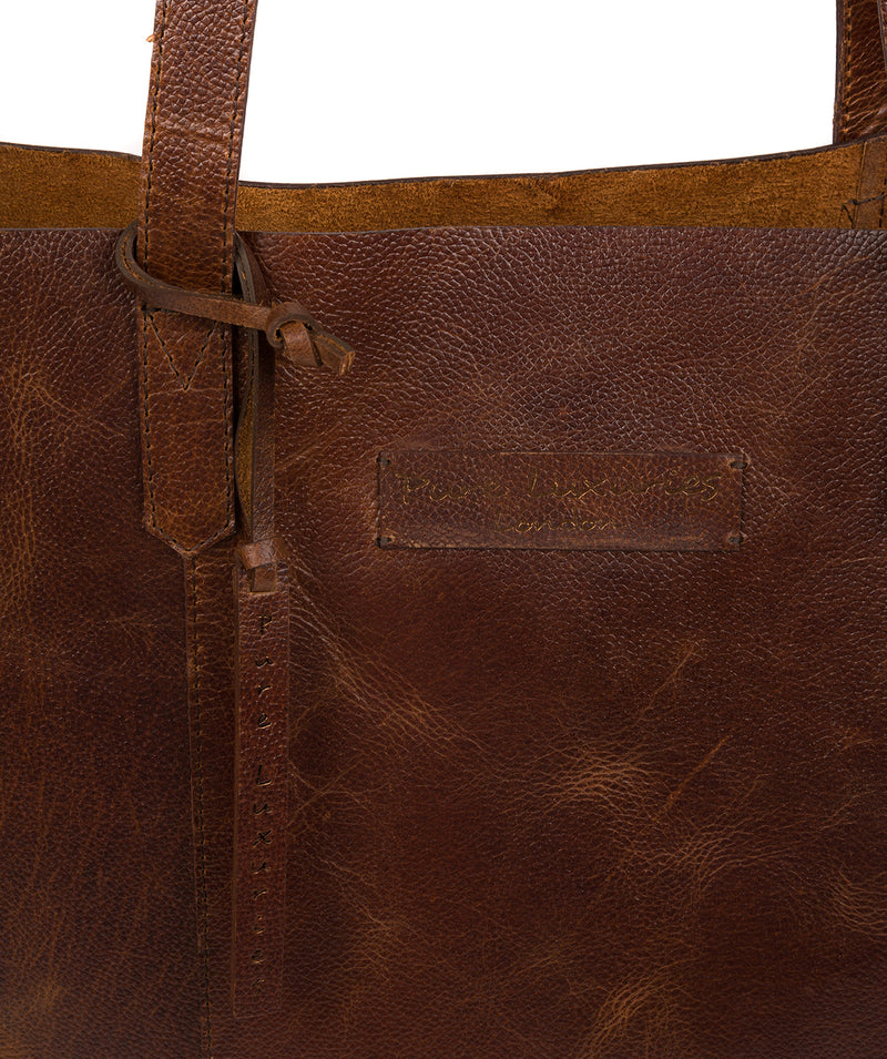 'Bankside' Vintage Brown Leather Tote Bag image 6